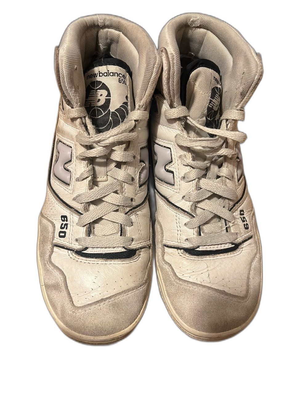 New Balance Men’s 650 Mid-Top Sneakers in Beige and Black
